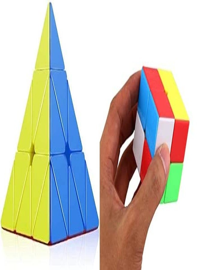 RPC99 2x2 and Pyraminx Pyramid High Speed Stickerless Magic Cube for Kids and Adults, Pack of 1 - Image 2